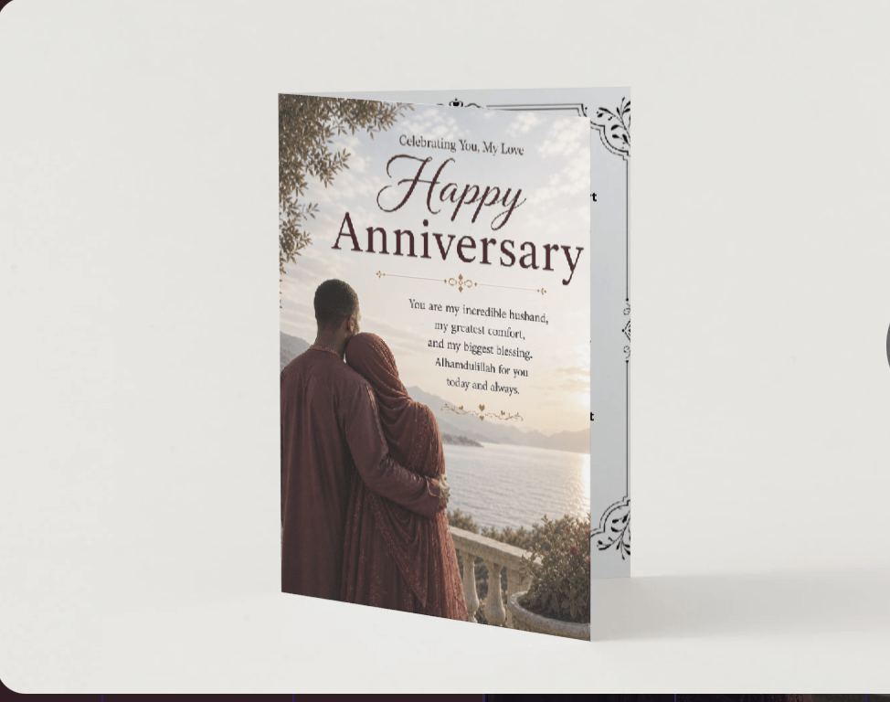 Husband Greatest Blessing — Anniversary Card - Image 2